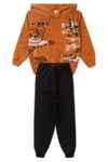 Conjunto Moletom Peluciado Infantil Masculino Beats Never Stop - Caramelo