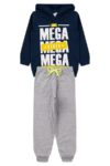 Conjunto Infantil Masculino Moletom Peluciado By Mega - Marinho - 3
