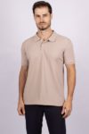 Camisetas Gola Polo Basica - Bege
