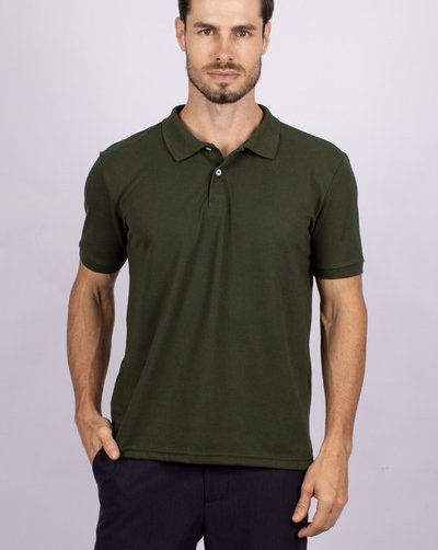 Camisetas Gola Polo Basica - Verde Militar