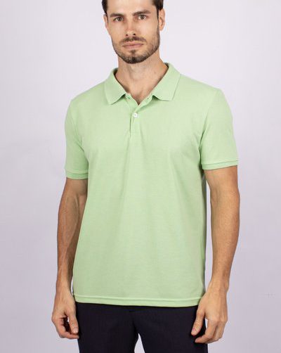 Camisetas Gola Polo Basica - Verde Claro