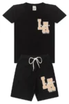 Conjunto Infantil Verao Masculino LA Los Angeles - Preto