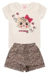Conjunto Infantil Verao Feminino Little Dreamer - Off White