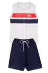 Conjunto Infantil Verão Masculino Regata MK - Branco