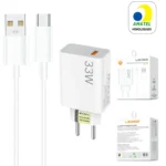 Carregador Turbo 33W PD USB V8 1M LEHMOX - LE-407Micro