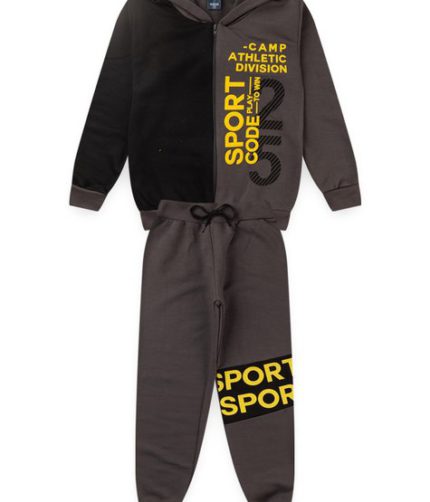 Conjunto Juvenil  Inverno Menino Sport Code Chumbo Preto