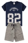 Conjunto Infantil Verão Masculino Authentic - Marinho