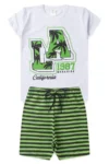 Conjunto Infantil Verão Masculino LA California - Branco